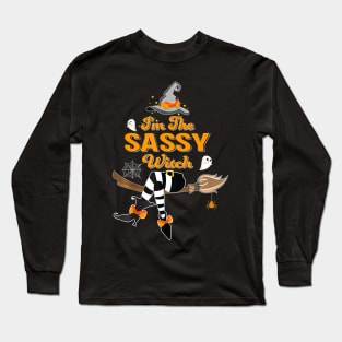 I'm He Sassy Witch Costume Halloween Matching Group Long Sleeve T-Shirt